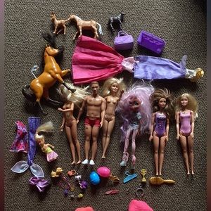 Barbies and there accessories